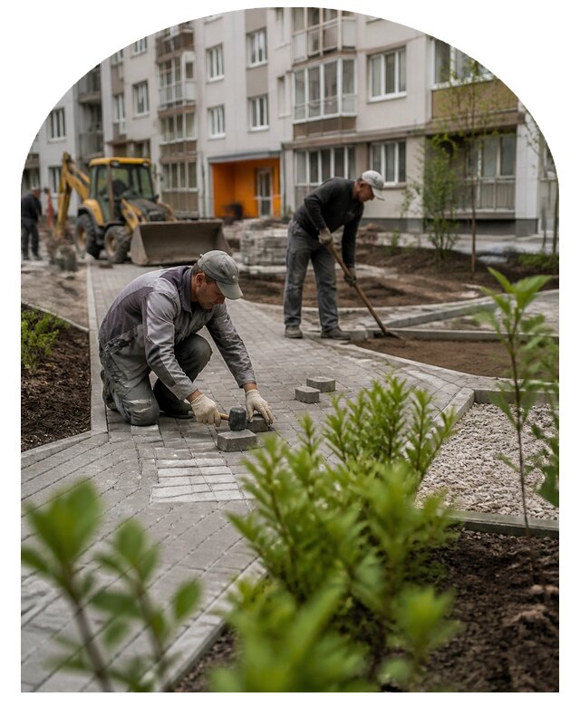 Благоустройство двора многоквартирного дома в Нижнем Тагиле
